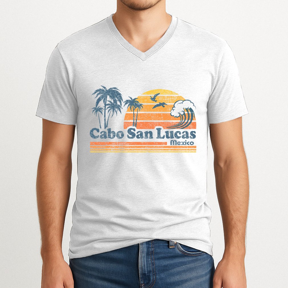 Cabo San Lucas Mexico Beach Summer Vacation V-Neck T-Shirt