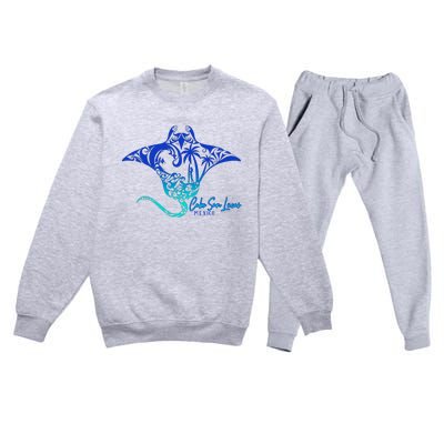 Cabo San Lucas Sea Stingray Mexico Matching Family Premium Crewneck Sweatsuit Set