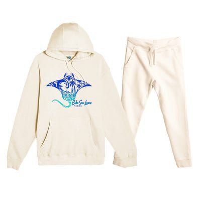 Cabo San Lucas Sea Stingray Mexico Matching Family Premium Hooded Sweatsuit Set