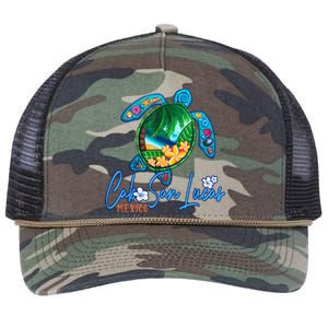 Cabo San Lucas Sea Turtle Mexico Vacation Family Trip Retro Rope Trucker Hat Cap