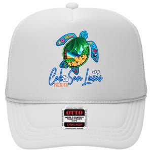 Cabo San Lucas Sea Turtle Mexico Vacation Family Trip High Crown Mesh Back Trucker Hat