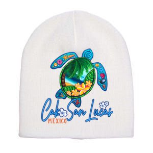 Cabo San Lucas Sea Turtle Mexico Vacation Family Trip Short Acrylic Beanie