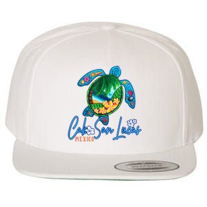 Cabo San Lucas Sea Turtle Mexico Vacation Family Trip Wool Snapback Cap