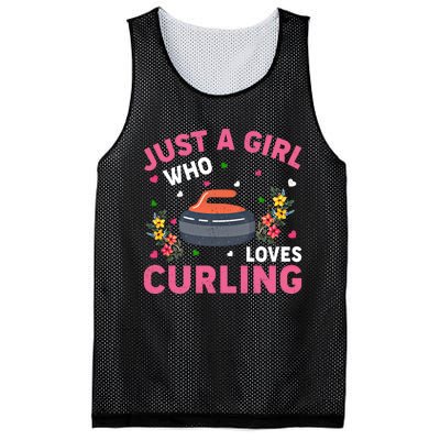 Curling Sports Lover Just A Who Loves Curling Funny Gift Mesh Reversible Basketball Jersey Tank