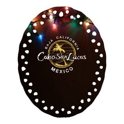 Cabo San Lucas Retro Ceramic Oval Ornament