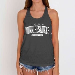 College Style Lake Winnipesaukee New Hampshire Souvenir Gift Women's Knotted Racerback Tank