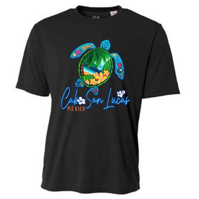 Cabo San Lucas Sea Turtle Mexico Vacation Family Trip Cooling Performance Crew T-Shirt