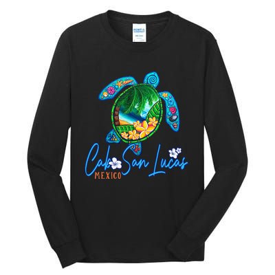 Cabo San Lucas Sea Turtle Mexico Vacation Family Trip Tall Long Sleeve T-Shirt