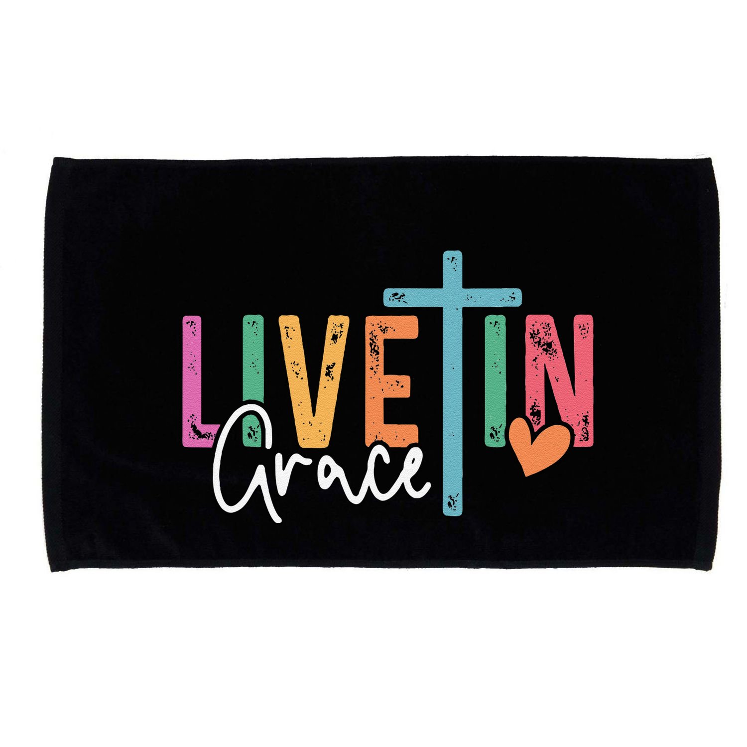 Christian Saying Live In Grace Jesus God Faith Bible Microfiber Hand Towel