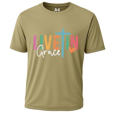 Christian Saying Live In Grace Jesus God Faith Bible Performance Shirt