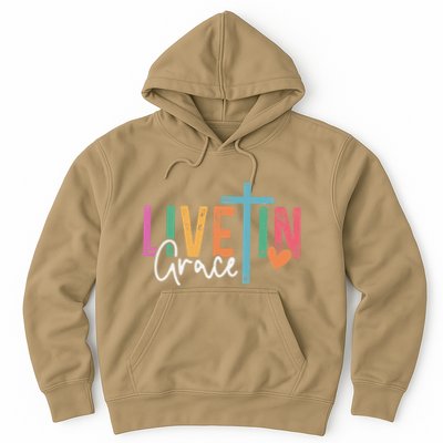 Christian Saying Live In Grace Jesus God Faith Bible Hoodie