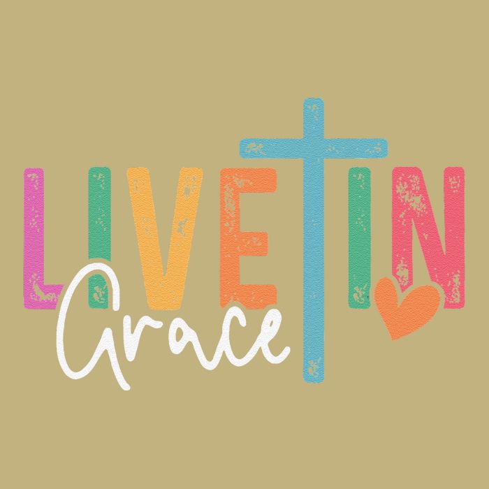 Christian Saying Live In Grace Jesus God Faith Bible Button