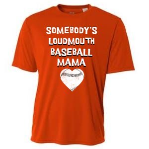 Cute SomebodyS Loud Mouth Mama Baseball Lover MotherS Day Gift Cooling Performance Crew T-Shirt