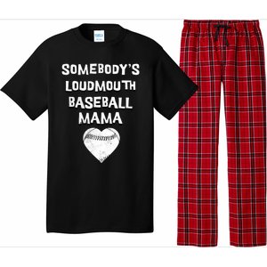 Cute SomebodyS Loud Mouth Mama Baseball Lover MotherS Day Gift Pajama Set