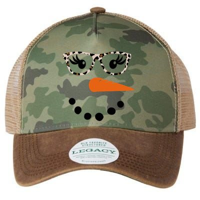 Cute Snowman Leopard Face Lady Legacy Tie Dye Trucker Hat