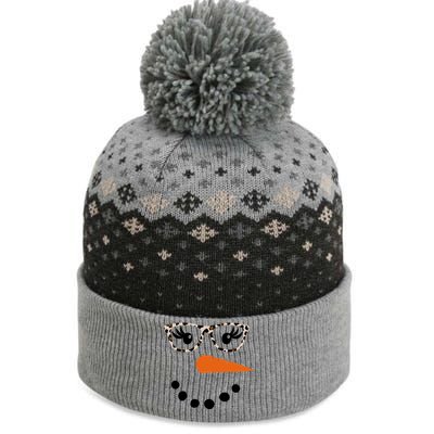 Cute Snowman Leopard Face Lady The Baniff Cuffed Pom Beanie