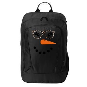 Cute Snowman Leopard Face Lady City Backpack