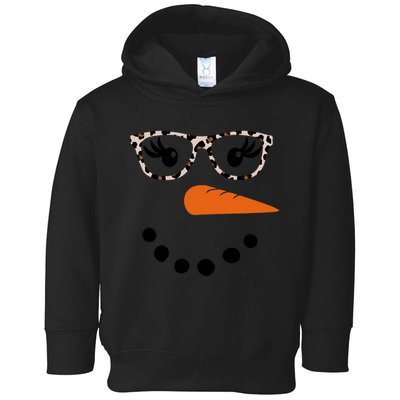 Cute Snowman Leopard Face Lady Toddler Hoodie
