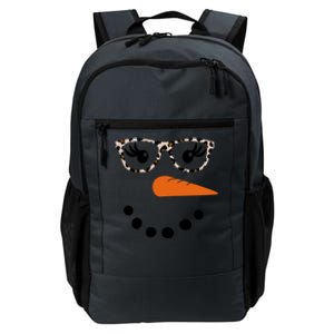 Cute Snowman Leopard Face Lady Daily Commute Backpack