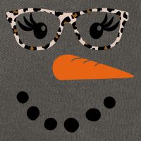 Cute Snowman Leopard Face Lady Cotton Canvas Backpack