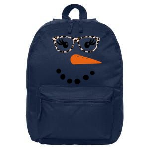 Cute Snowman Leopard Face Lady 16 in Basic Backpack