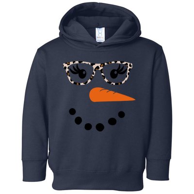 Cute Snowman Leopard Face Lady Toddler Hoodie