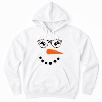 Cute Snowman Leopard Face Lady Hoodie