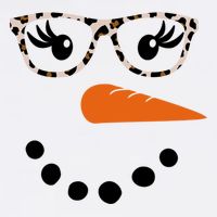 Cute Snowman Leopard Face Lady Hoodie