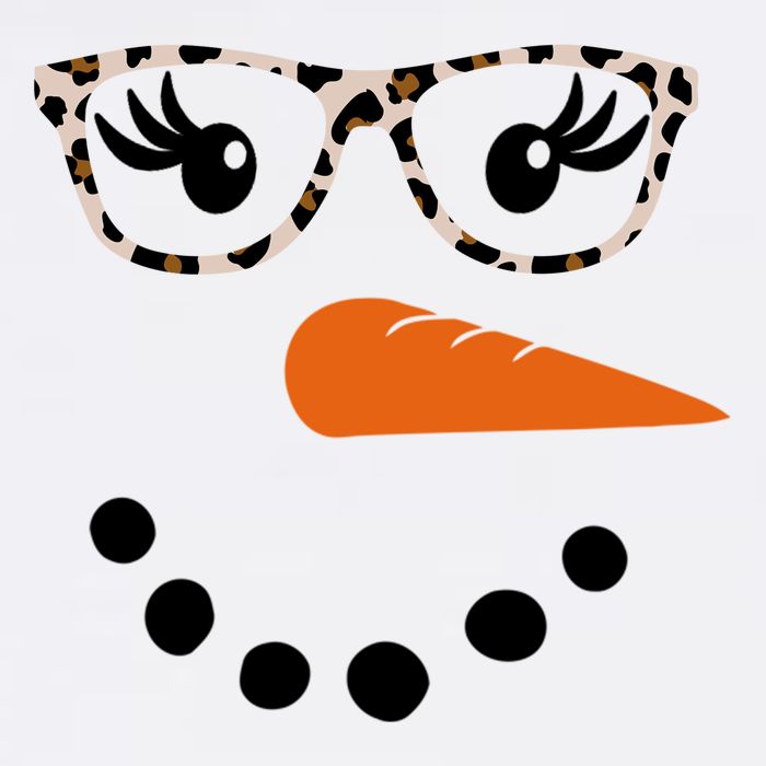 Cute Snowman Leopard Face Lady Hoodie