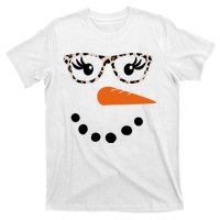 Cute Snowman Leopard Face Lady T-Shirt