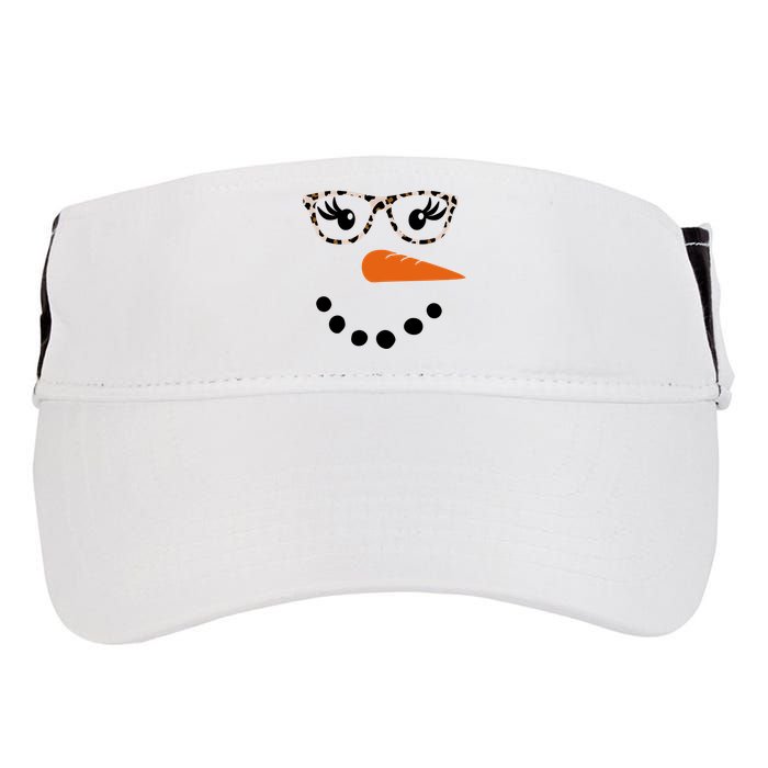 Cute Snowman Leopard Face Lady Adult Drive Performance Visor