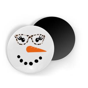 Cute Snowman Leopard Face Lady Magnet