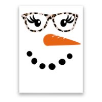 Cute Snowman Leopard Face Lady Poster