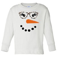 Cute Snowman Leopard Face Lady Toddler Long Sleeve Shirt