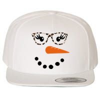 Cute Snowman Leopard Face Lady Wool Snapback Cap