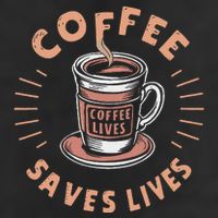 Coffee Save Lives Quote Funny Caffeine Addict Coffee Lover 7 Panel Mesh Trucker Snapback Hat