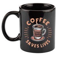 Coffee Save Lives Quote Funny Caffeine Addict Coffee Lover 11oz C Handle Ceramic Mug