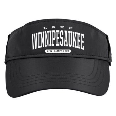College Style Lake Winnipesaukee New Hampshire Souvenir Gift Great Gift Adult Drive Performance Visor