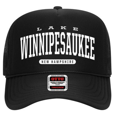 College Style Lake Winnipesaukee New Hampshire Souvenir Gift Great Gift Trucker Hat