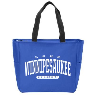 College Style Lake Winnipesaukee New Hampshire Souvenir Gift Great Gift Zip Tote Bag