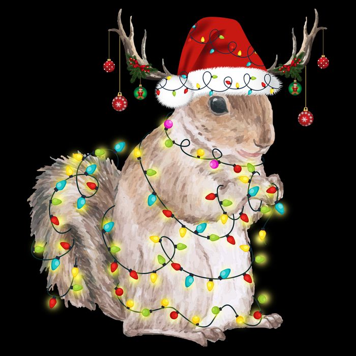Christmas Squirrel Lights Doggie Tank