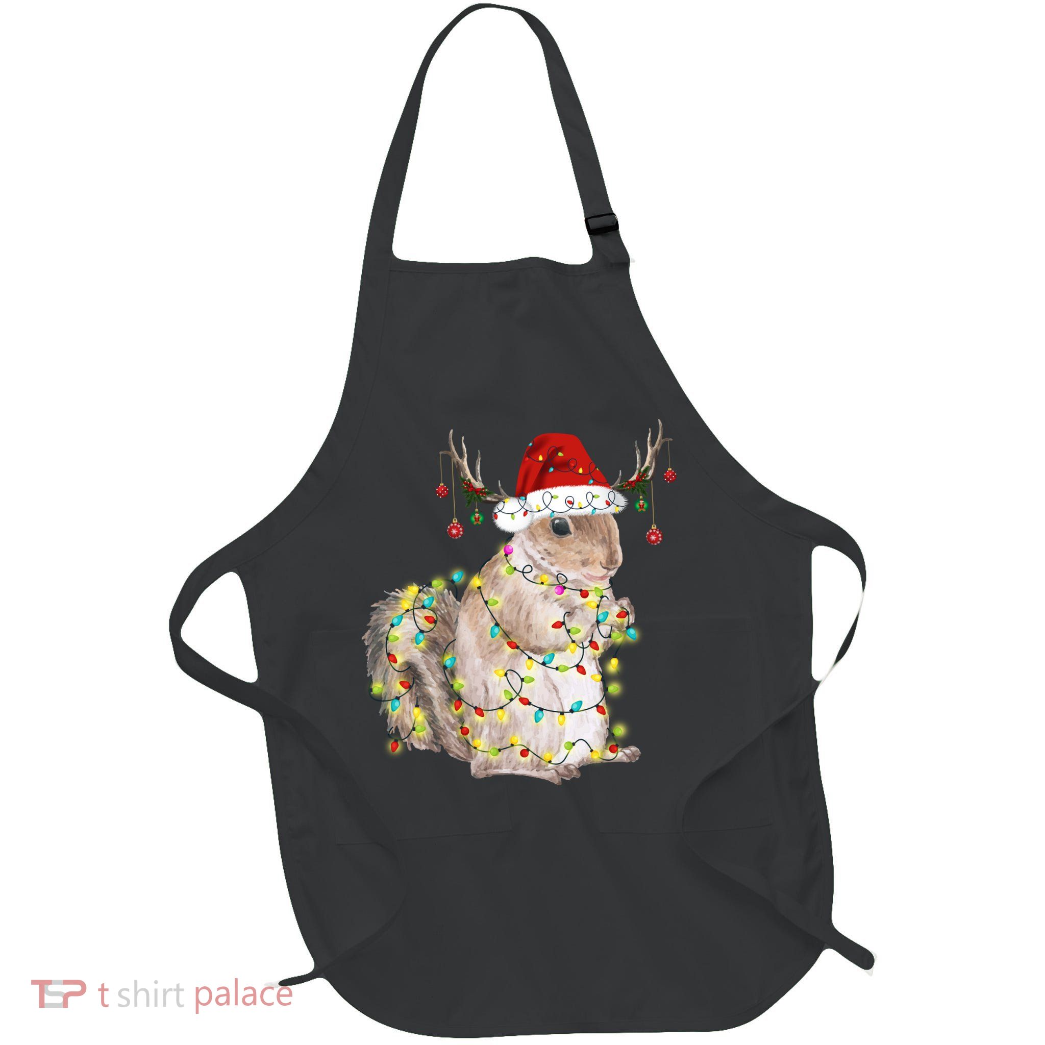 Christmas Squirrel Lights Apron