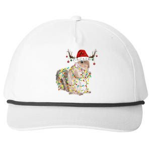 Christmas Squirrel Lights Snapback Five-Panel Rope Hat