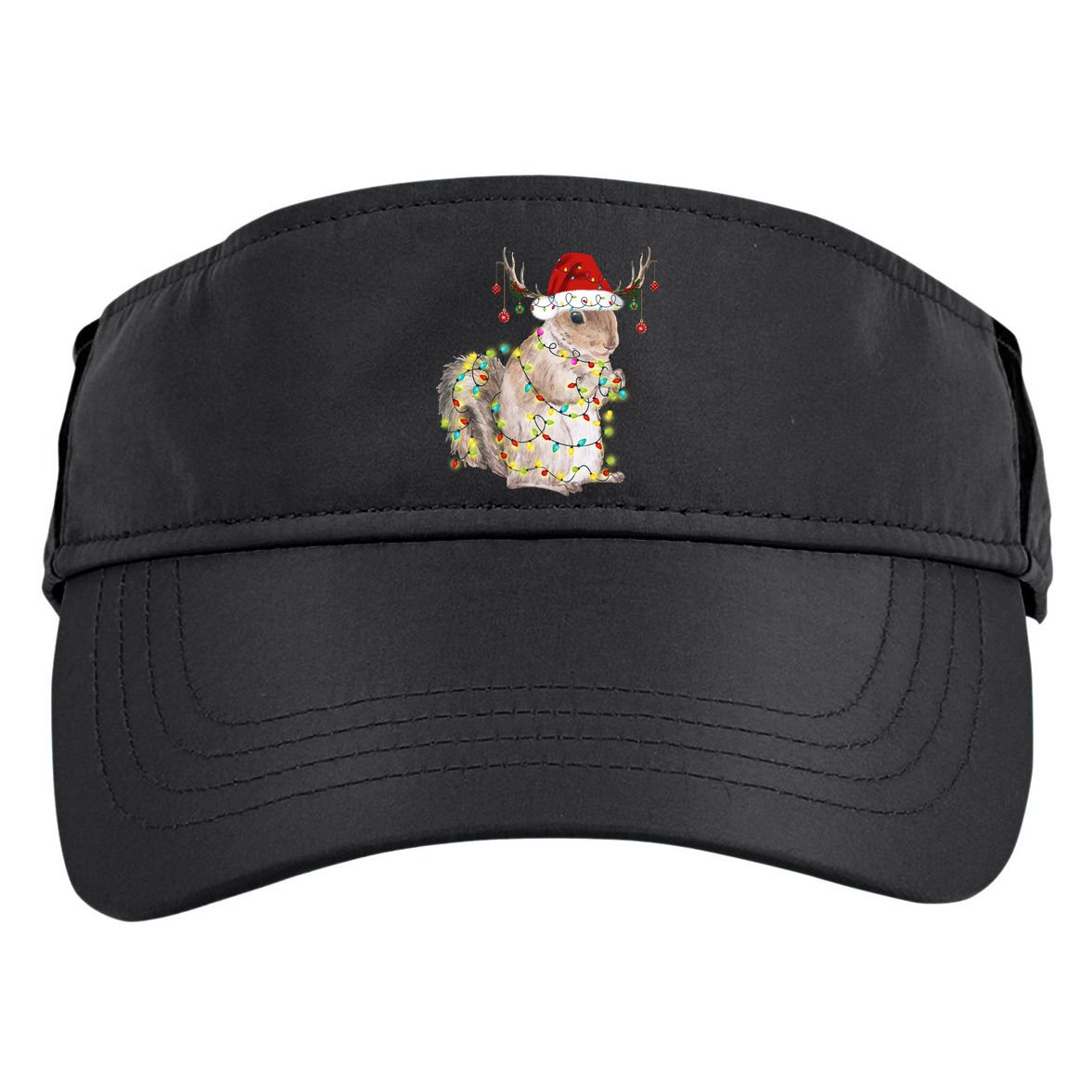 Christmas Squirrel Lights Adult Drive Performance Visor
