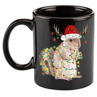 Christmas Squirrel Lights 11oz C Handle Ceramic Mug