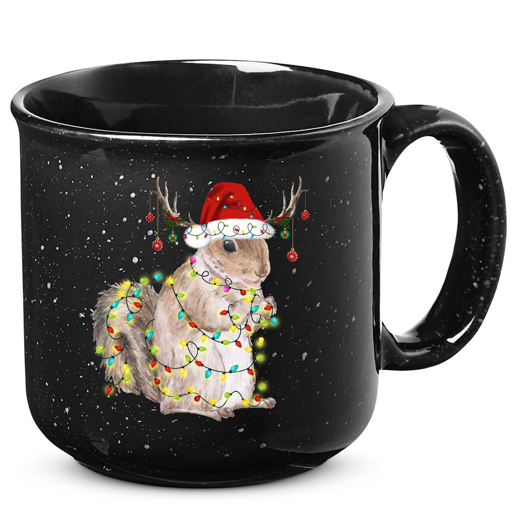 Christmas Squirrel Lights 15oz Campfire Ceramic Mug
