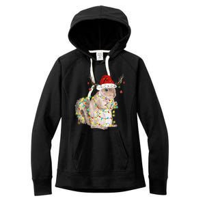 Christmas Squirrel Lights Women's Fleece Hoodie