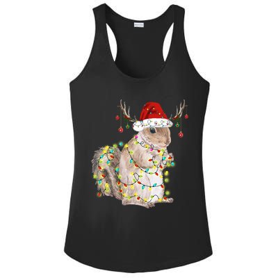 Christmas Squirrel Lights Ladies PosiCharge Competitor Racerback Tank