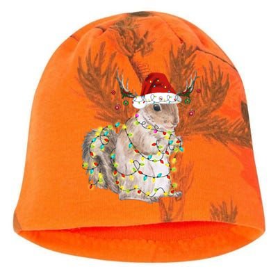 Christmas Squirrel Lights Kati - Camo Knit Beanie