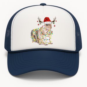 Christmas Squirrel Lights Trucker Hat